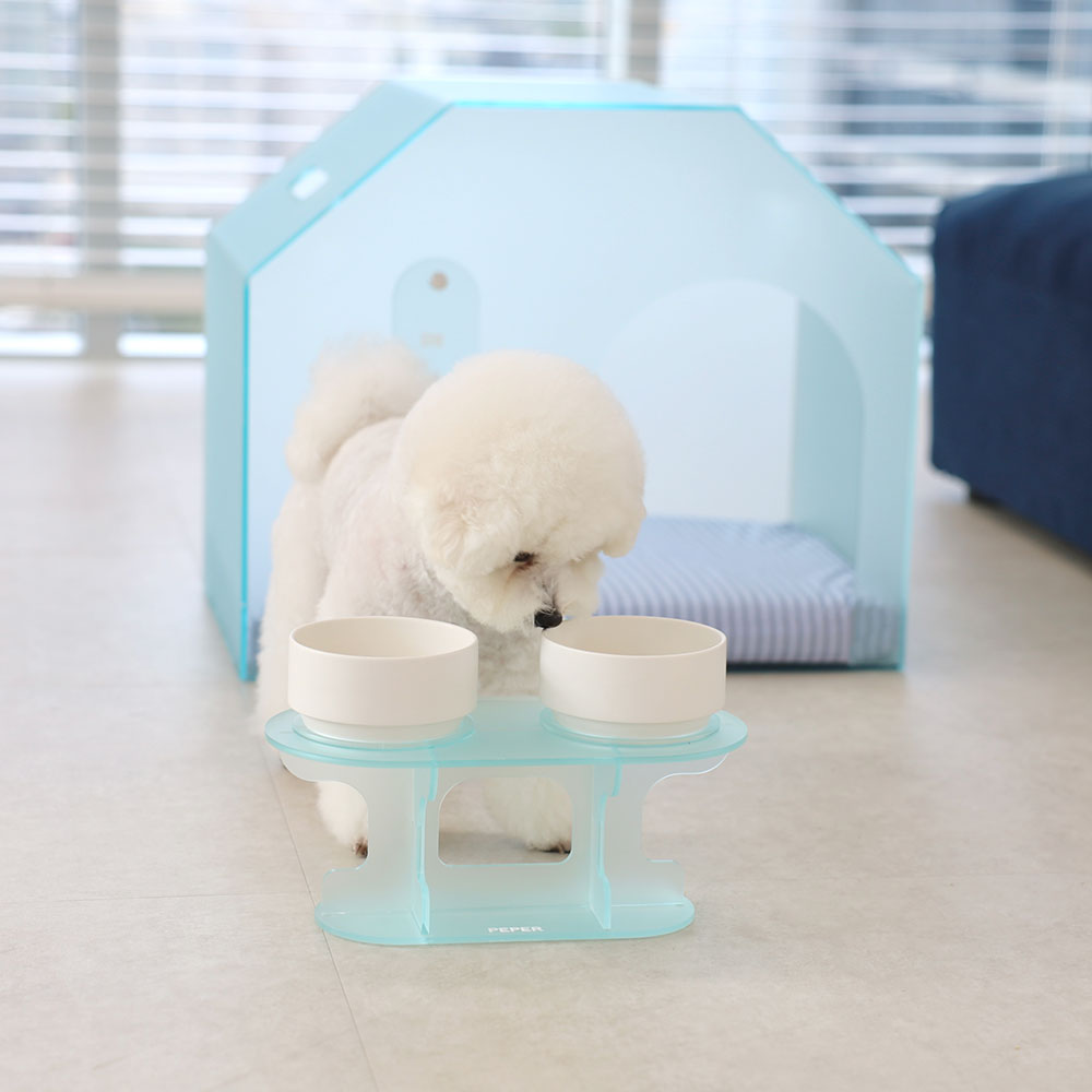 Objet Pet Table 2 Bowl -2 Colors