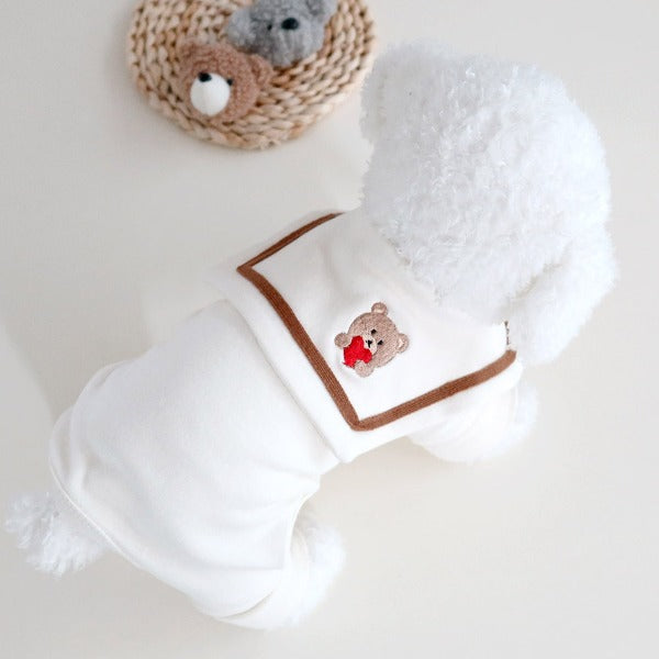 Sailor Bear Onesie – Ivory