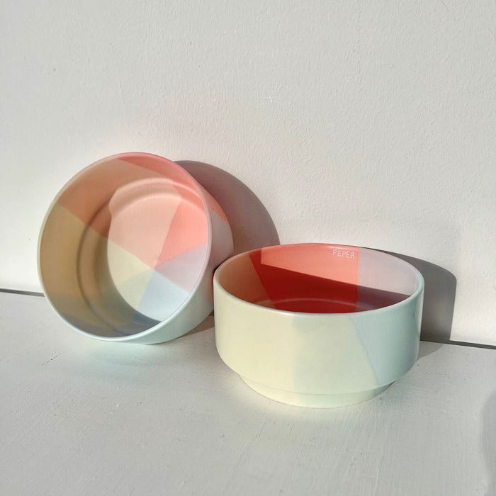 Pastel Block Ceramic Dish – Mix Soda