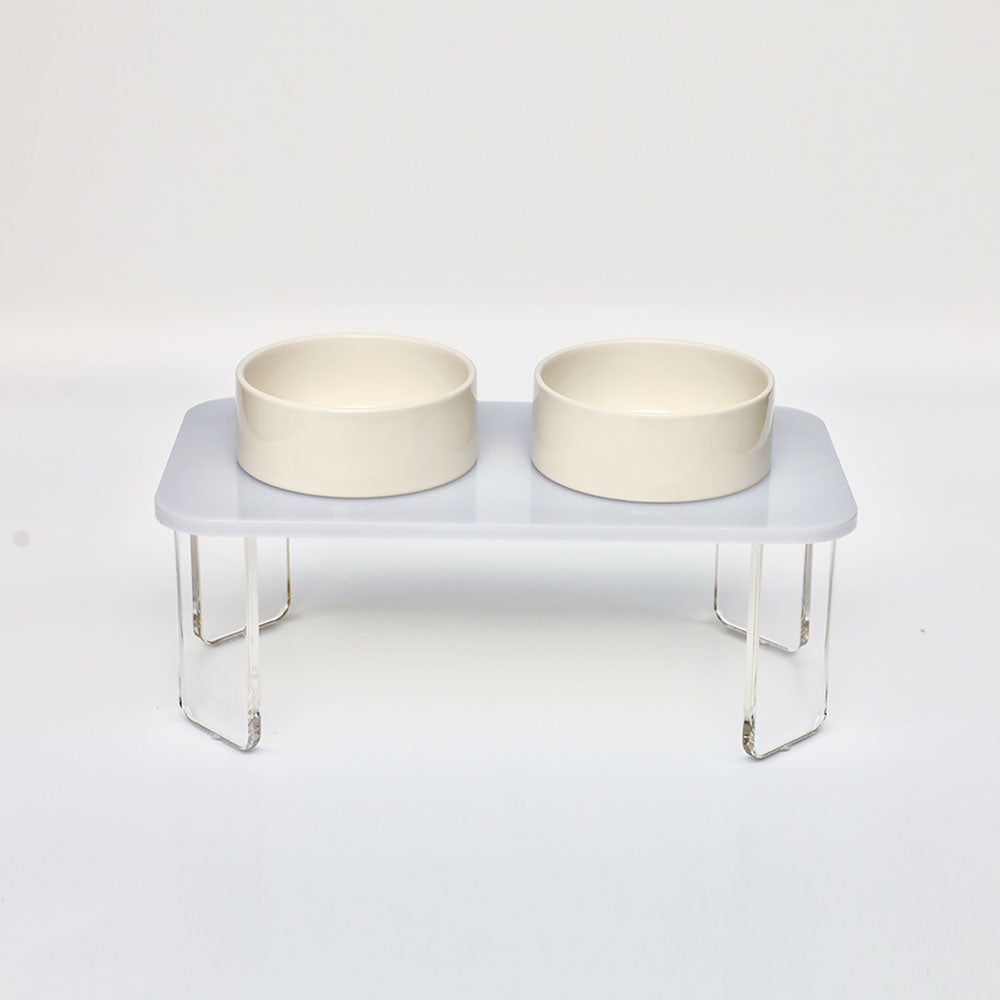 Clear Pet Table – 2 Types (Ceramic Dish Included)
