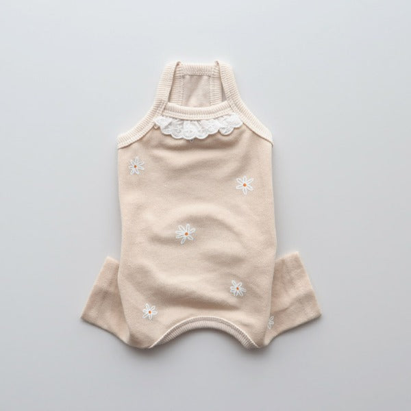 Roy Flower Onesie – Ivory