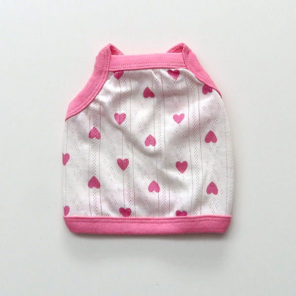 Heart Sleeveless Top – Pink