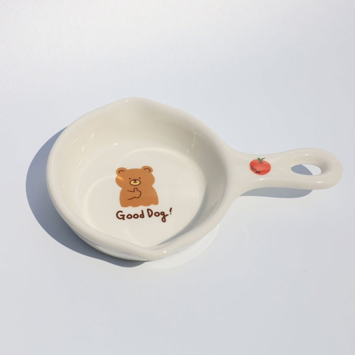 Illustrated Ceramic Pan – Thumbs-Up Bear