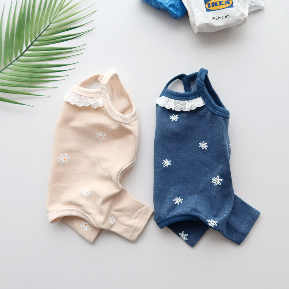 Roy Floral All-in-One (Denim)
