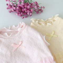 Cotton Heart Ruffle Dress (Pink)