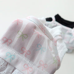 Ribbon Mesh Inner Tee (White)