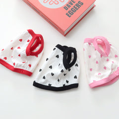 Heart Sleeveless Top (Red)
