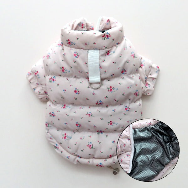 Ditsy Floral Thermal Puffer – Ivory