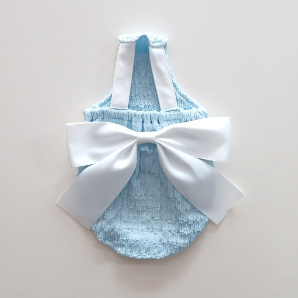 Big Ribbon Sleeveless Top – Sky Blue