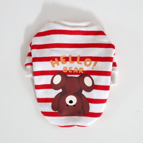 Hello Fleece-Lined Stripes – Red