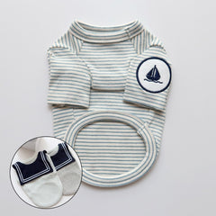 Marine Striped Tee (Sky Blue)