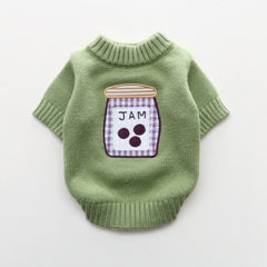Jam Embroidered Knit Sweater – Green