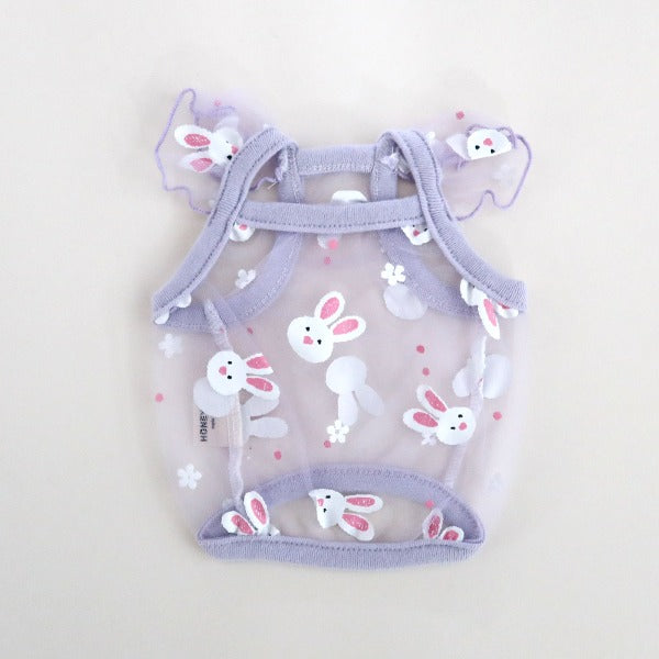 Bunny Mesh Frill Top – Violet
