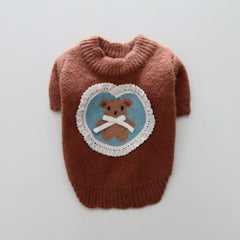 Lovely Bear Knit Sweater – Brown