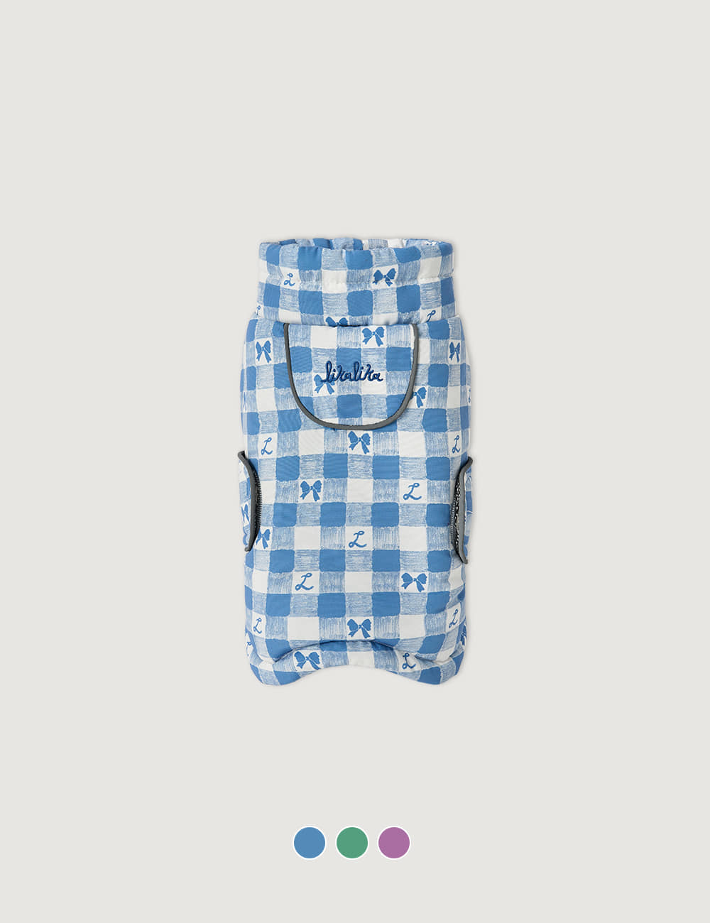 LIKALIKA X SAKI Gingham Thermo Heat Padded Jacket 3 Colors