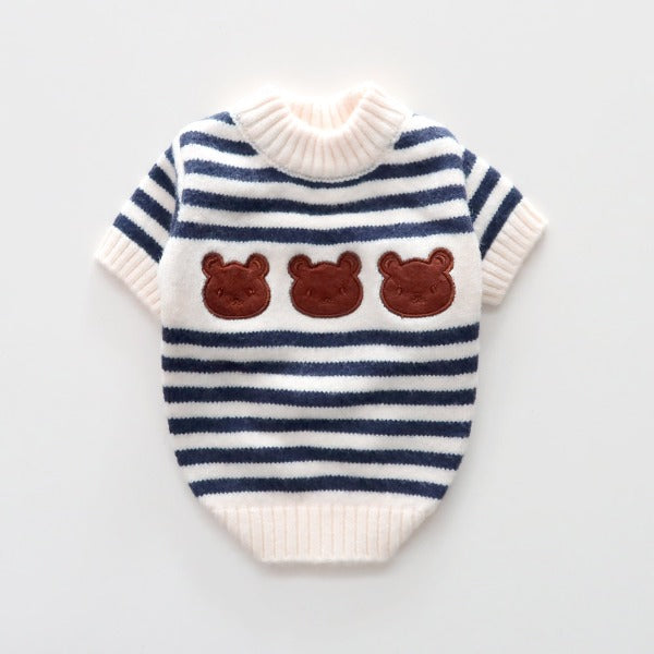 Three Bears Knit Sweater – Navy