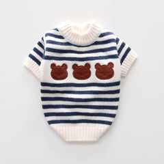 Three Bears Knit Sweater – Navy