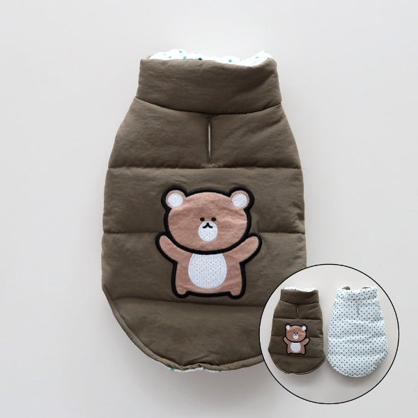 Bear Reversible Puffer – Khaki