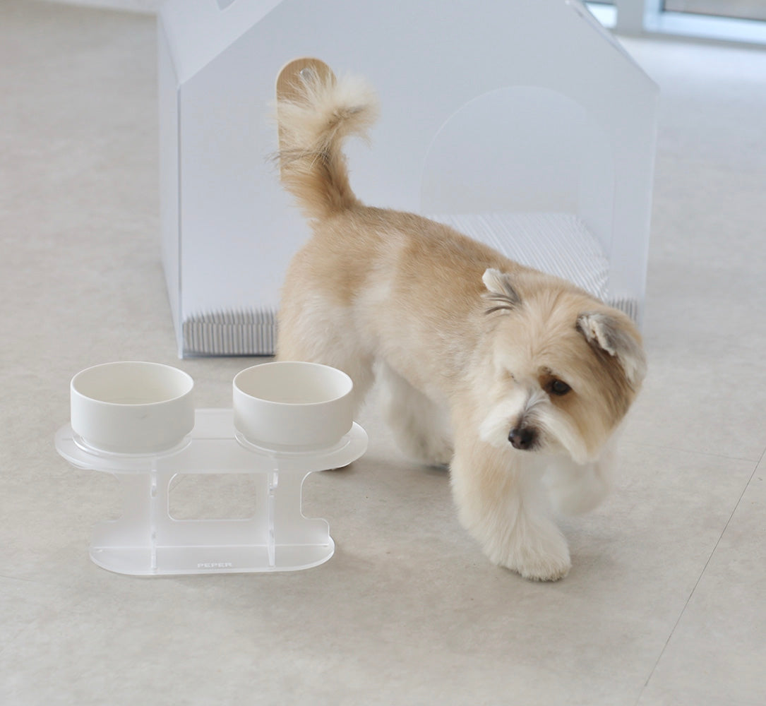 Objet Pet Table 2 Bowl -2 Colors