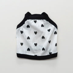 Heart Sleeveless Top (Black)
