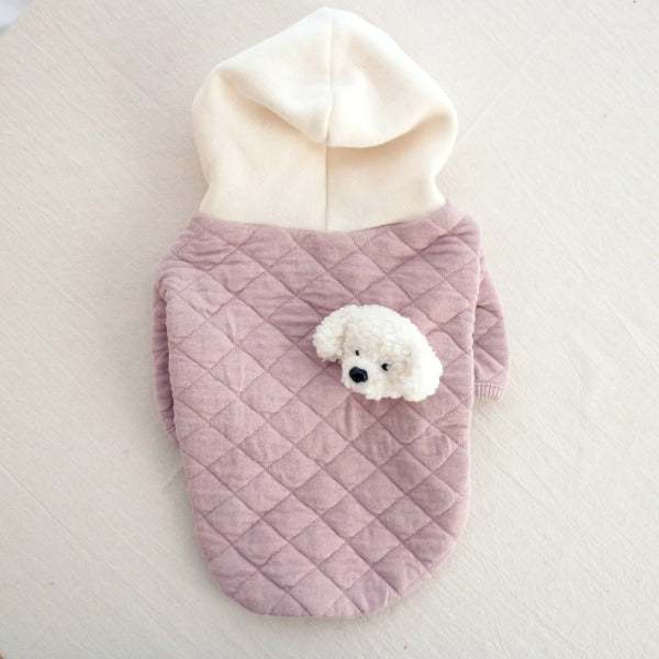 Hooded Quilted Jacket – Pink