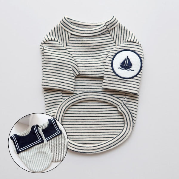 Marine Striped T-Shirt – Navy