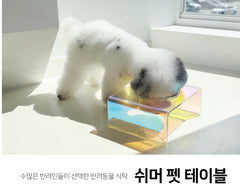 쉬머 Pet Table 2 Bowl -YellowPink