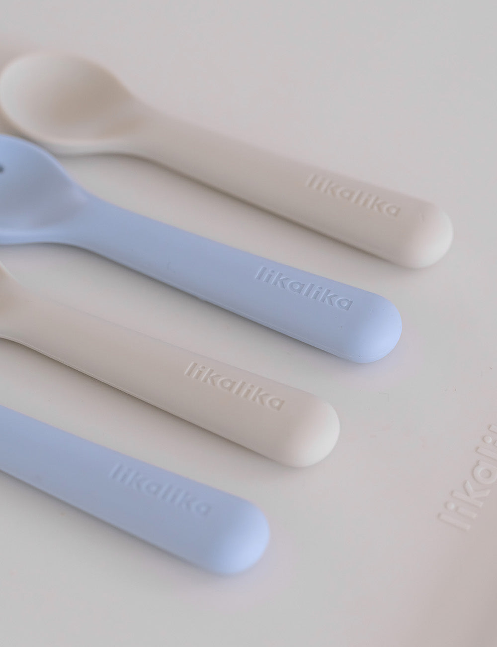 Nouveau Silicone Meal Spoon & Fork Set 2 Colors