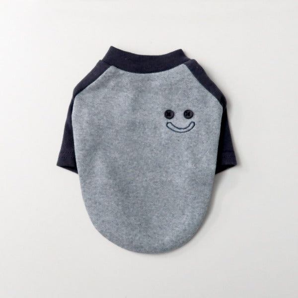 Button Raglan T-Shirt – Charcoal