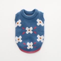 Daisy Knit Vest – Blue
