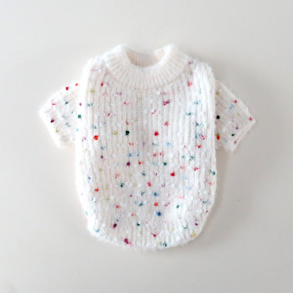 Cotton Candy Knit Sweater – Red