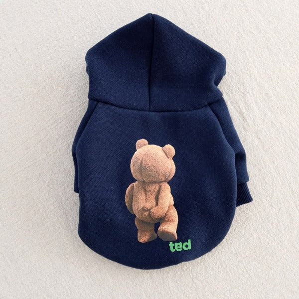 Shy Bear Hooded Jacket – Navy