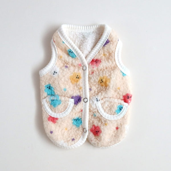 Jelly Bear Sherpa Vest – Yellow