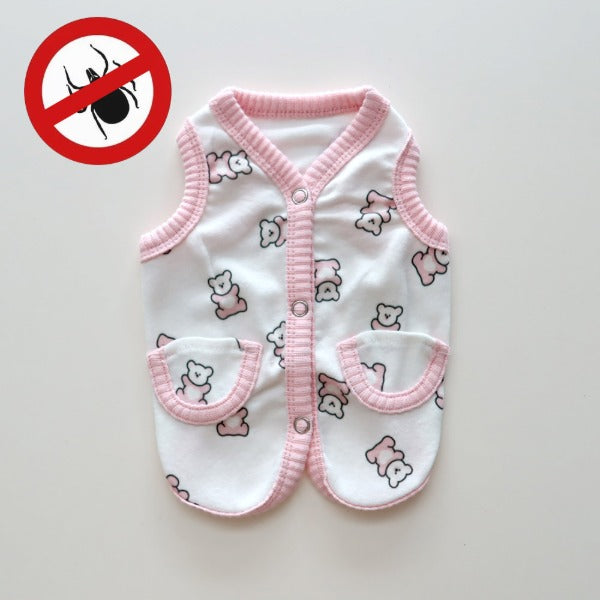 Anti-Bug Vest – Ivory / Pink