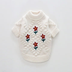 Grandma Embroidered Knit Sweater – Ivory