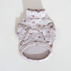 Ditsy Floral Turtleneck – Oatmeal