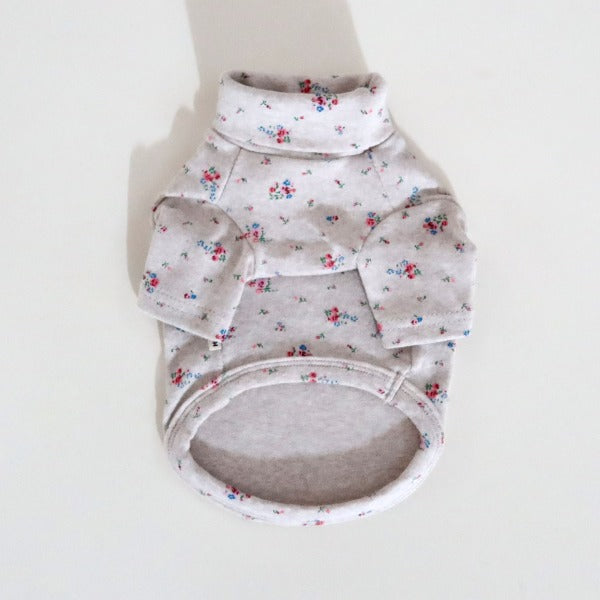 Ditsy Floral Turtleneck – Oatmeal