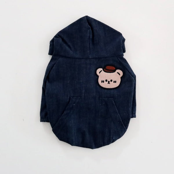 Bear Denim Hoodie – Dark Denim