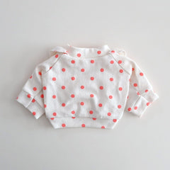 Polka-Dot Frill Top – Ivory