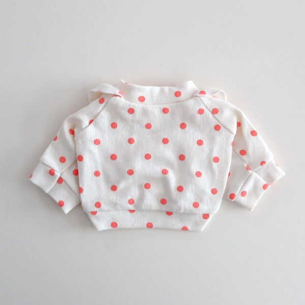Polka-Dot Frill Top – Ivory