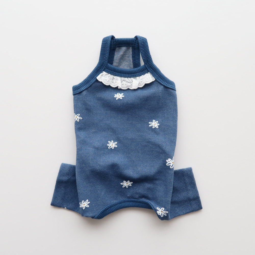 Roy Floral All-in-One (Denim)