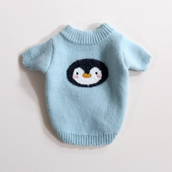 Character Knit Sweater – Sky Blue