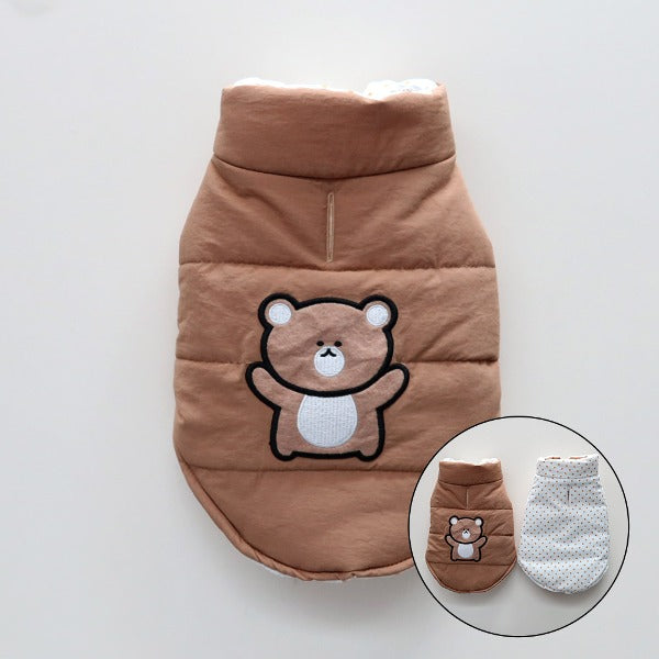 Bear Reversible Puffer – Beige