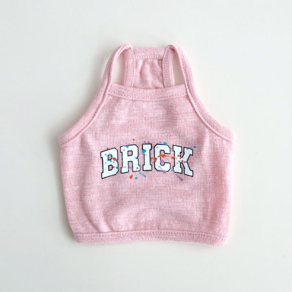 Brick Slub Sleeveless Top – Pink