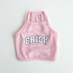 Brick Slub Sleeveless Top – Pink