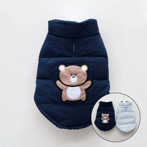 Bear Reversible Puffer – Navy