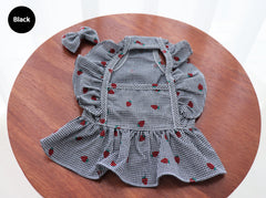 Berry Pop Crop Blouse – Black