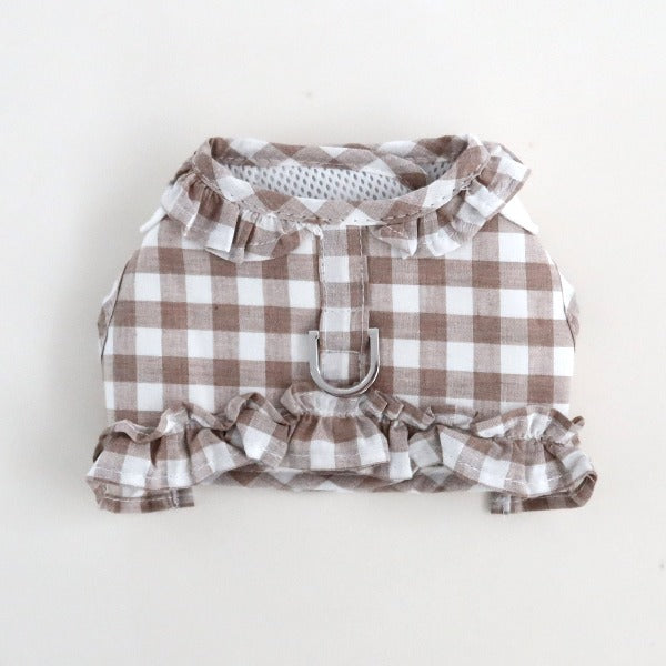 Check Frill Harness – Brown