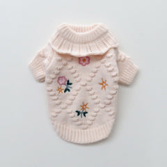 Mother Embroidered Knit Sweater – Ivory