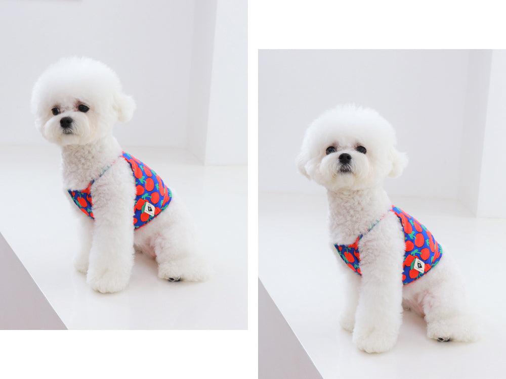 Cherry Crop Top – Blue